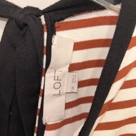 LOFT a-line striped dress-‎ sleeveless- sz Medium - Picture 4 of 7